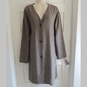 Vintage RTO Design Seattle Taupe Lagenlook Duster L/XL